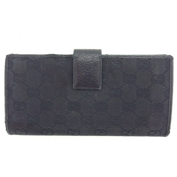Gucci GG black canvas Wallet long - Picture 1 of 6